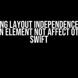 Mastering Layout Independence: How to Make an Element Not Affect Others in Swift