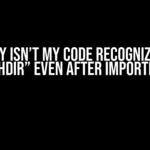 Why isn’t my code recognizing “fetchDir” even after importing it?